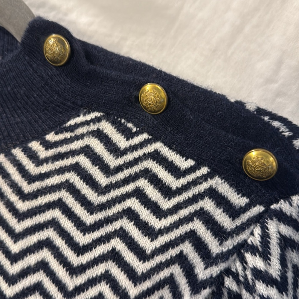 J.Crew Small Herringbone Alpaca Wool Sweater - Picture 4 of 7